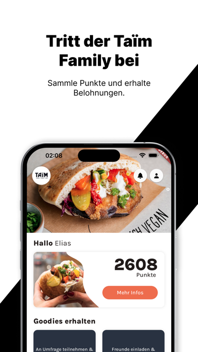 Original-App-Vorschau mit Punktestand und Belohnungen